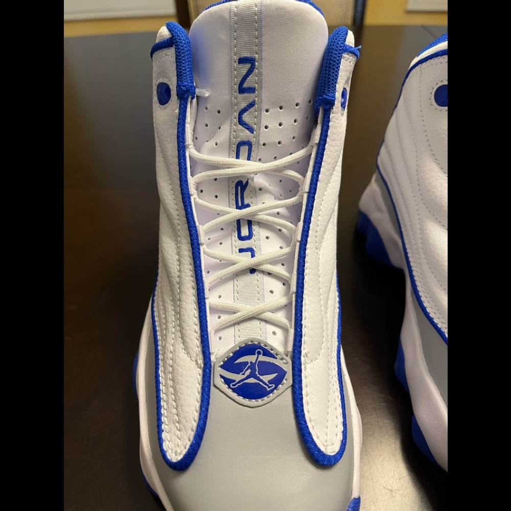 New Nike Air Jordan Pro Strong Basketball Sneaker White Blue Shoes Size US 5.5 - Picture 8 of 12